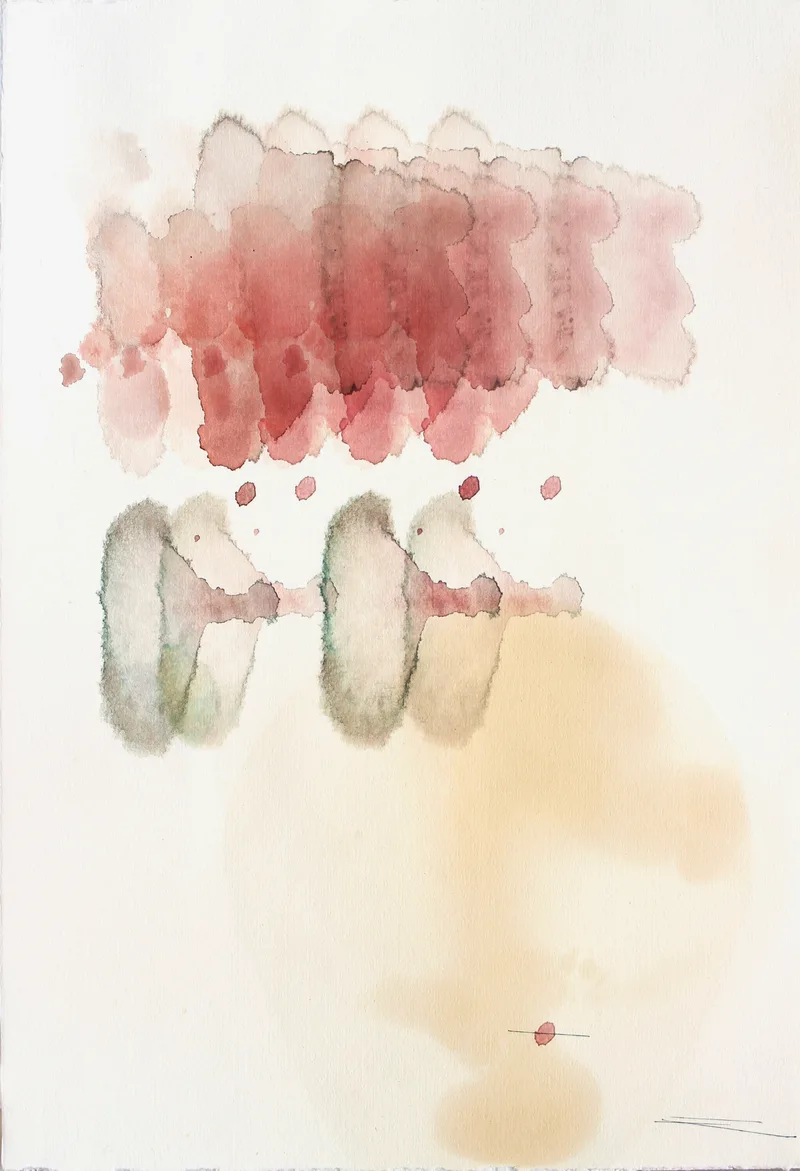 Johannes Heuer, Woran?, Aquarell, Inkjet, Öl