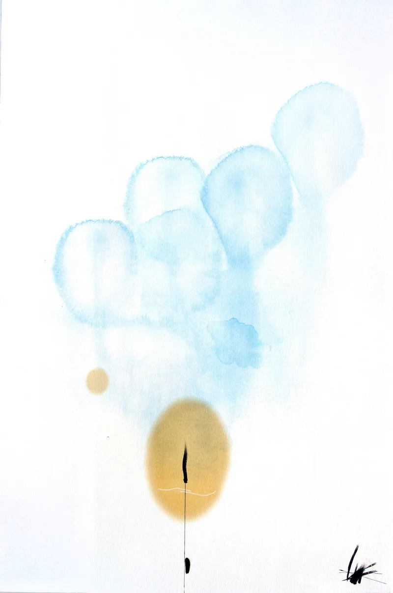 Johannes Heuer, Wohin?, Aquarell, Inkjet, Öl
