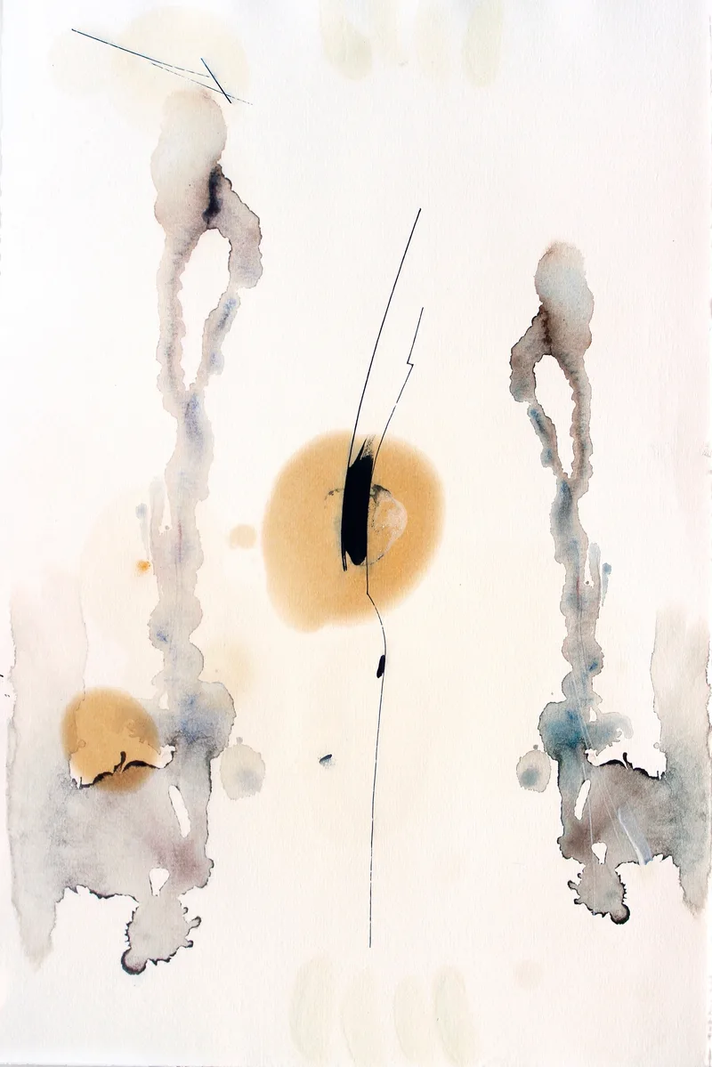 Johannes Heuer, Worauf?, Aquarell, Inkjet, Öl