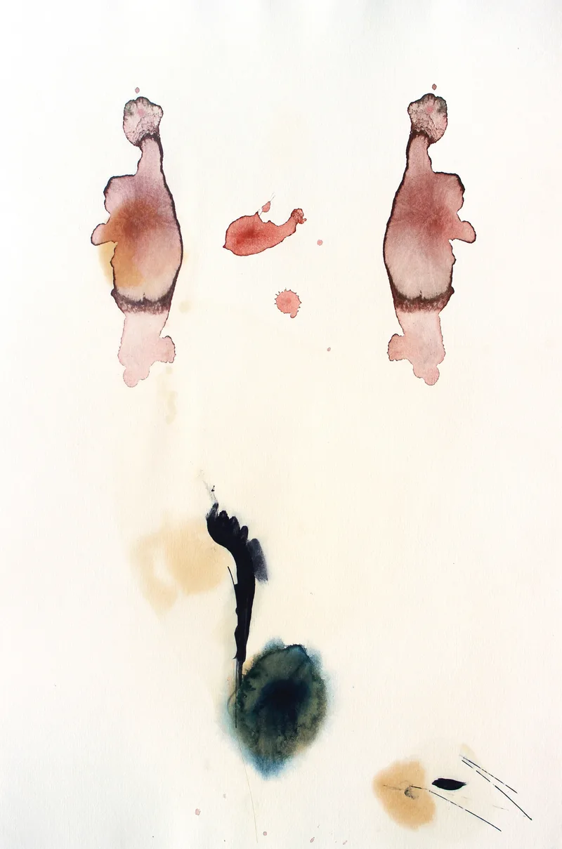 Johannes Heuer, Wohinter?, Aquarell, Inkjet, Öl