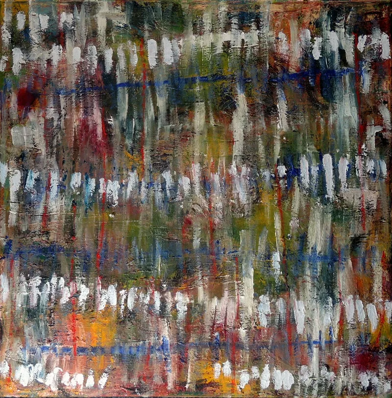 Jungfrau Johanna Artmann, Ohne Titel xx, Öl auf Leinwand, verso sig.