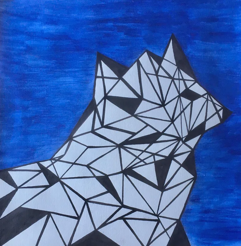 Dimitri Holzinger, Fuchs, Aquarell, sig.