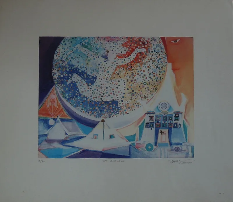 Brigitte Wasmeyer, Die Sonnenwende, Lithograph