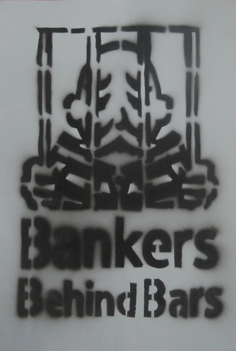 Clio, Banker behind bars, Art print