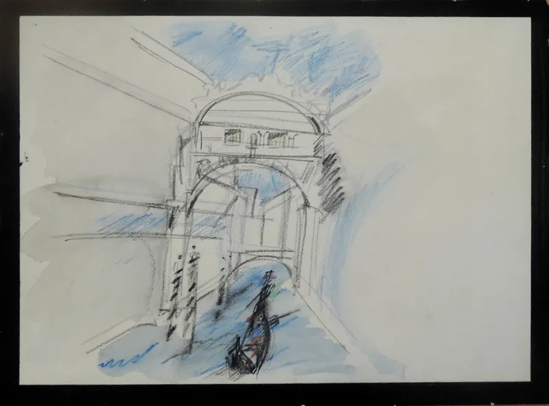 Traude Knibbeler, Seufzerbrücke, Watercolour