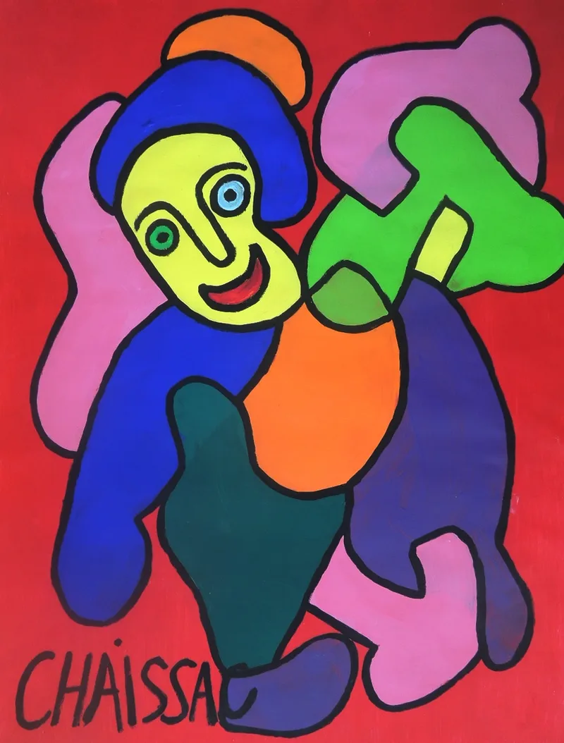 Gaston Chaissac, Menschliche Figur, Paint on paper