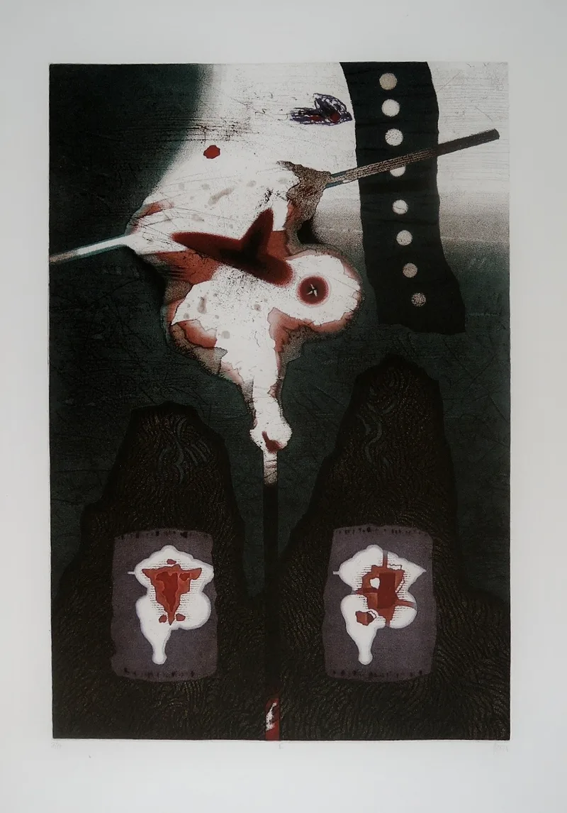 Heinrich Heuer, Untitled, Intaglio print