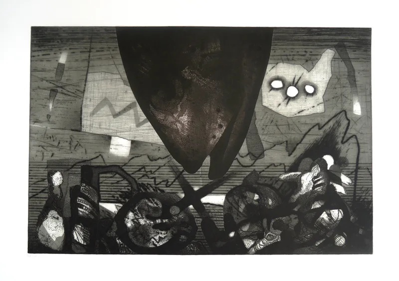 Heinrich Heuer, Untitled, Intaglio print