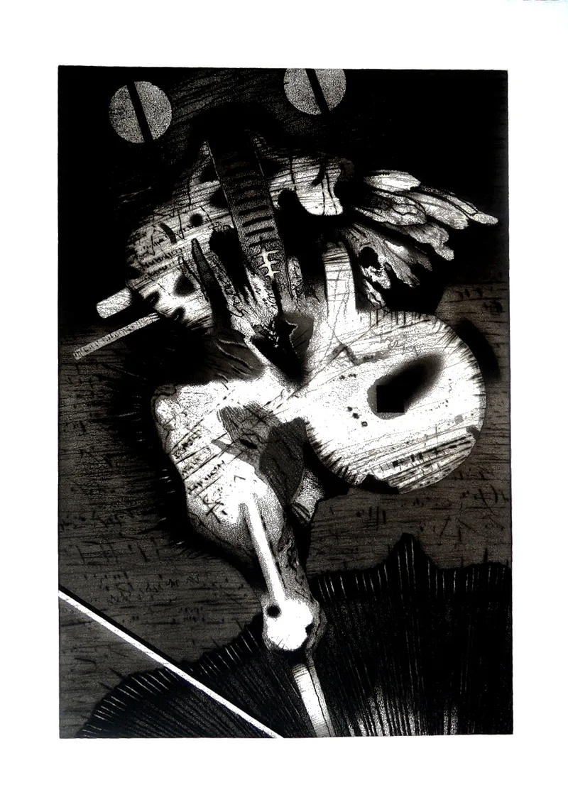 Heinrich Heuer, Untitled, Intaglio print