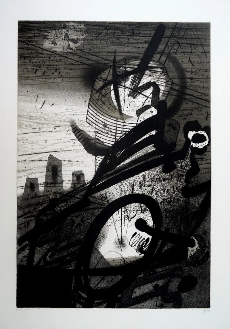 Heinrich Heuer, Untitled, Intaglio print