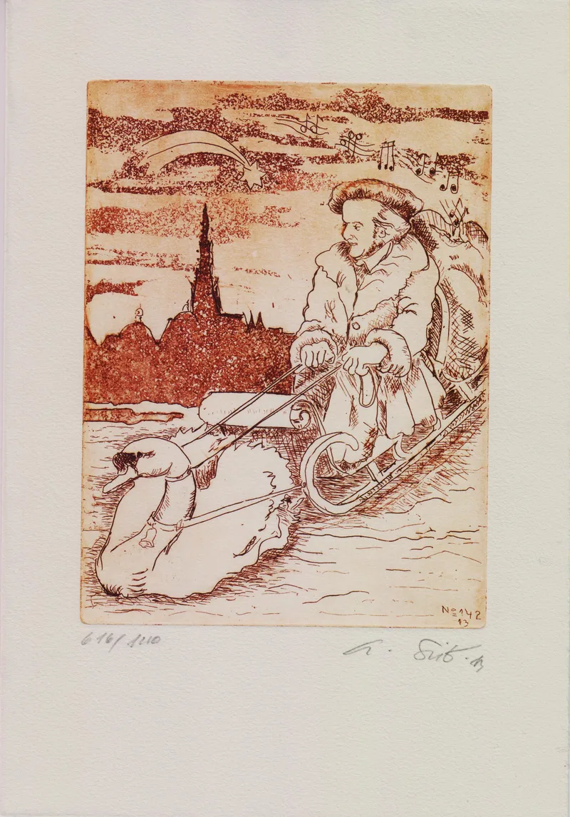 G. Seits, Wagner, Radierung