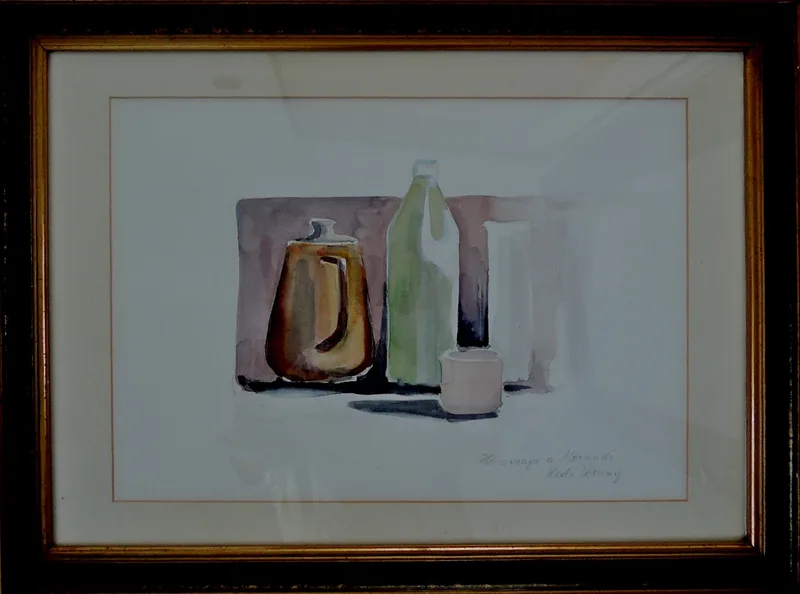 Hedi Wrany, Hommage à Morandi, Watercolour