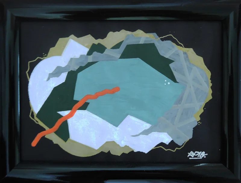 Rudi Fitz, Ohne Titel, Acryl auf Karton