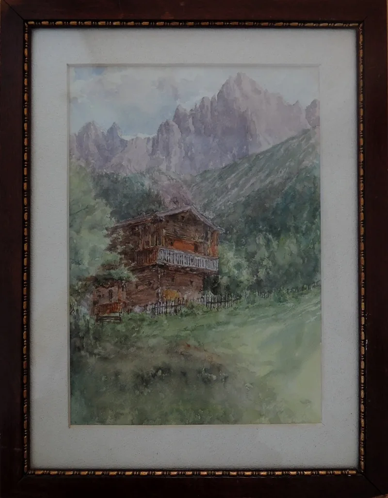 Gerold, Der höchste Bauer, Steiermark, Watercolour with mount 1925