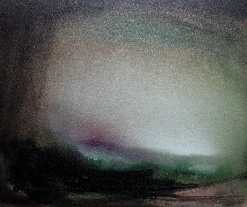 Lubomir Hnatovic, Landschaft, Öl auf Leinwand 2020