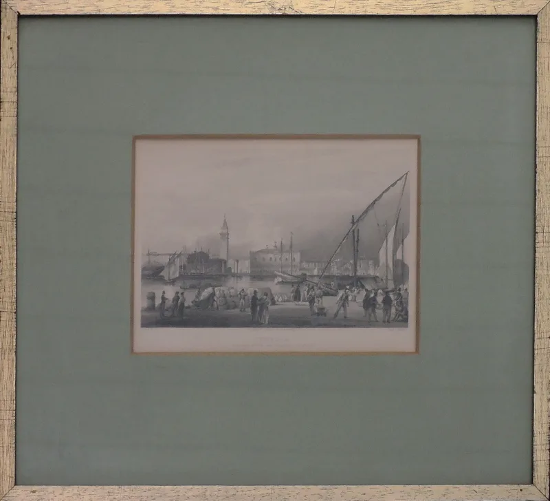 Rudolf Alt, Venedig von der Insel San Giorgio gesehen, Art print drawn by Rudolf Alt engraved by Sands executed by Black und Armstrong