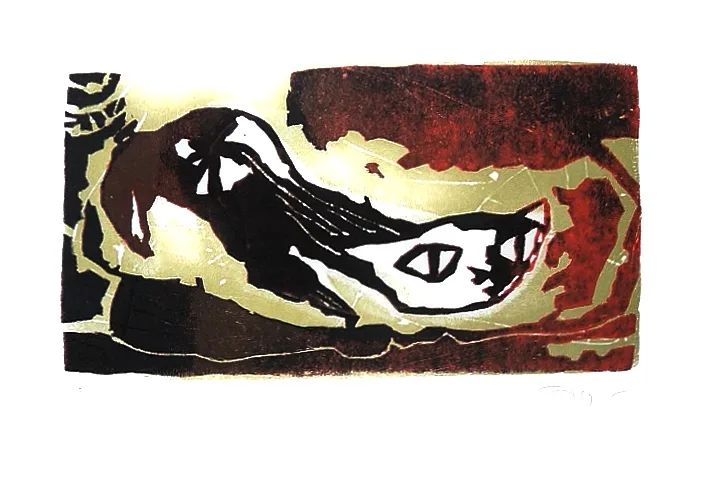 Fred Nowak, Katze, Lithographie