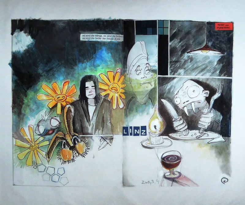 Stephan Pfeffer, Linz zwo, C-print and acrylic on textile