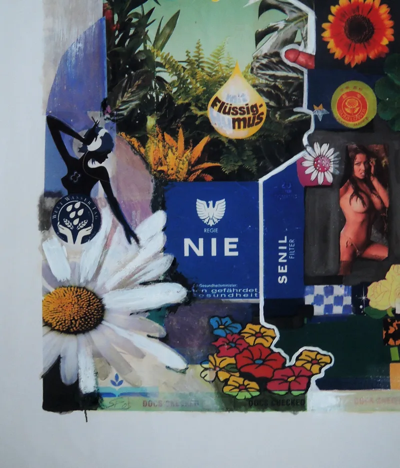 Stephan Pfeffer, Full bloom, C-Print und Acryl auf Textil