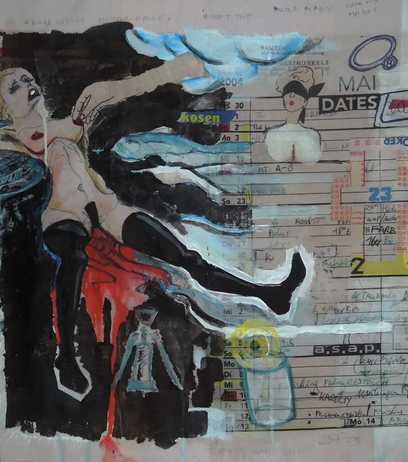 Stephan Pfeffer, Maqyday, C-Print und Acryl auf Textil