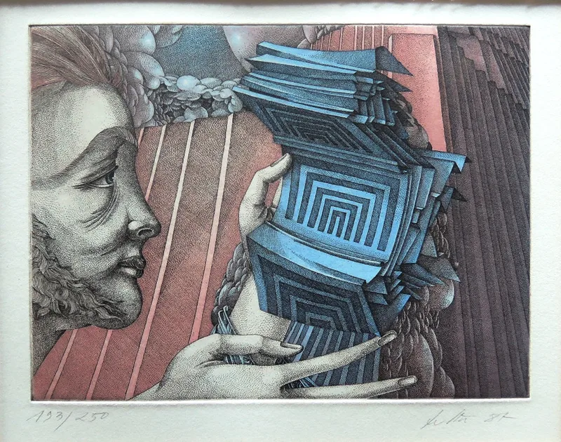 Wolfgang Hutter, Ohne Titel, Radierung