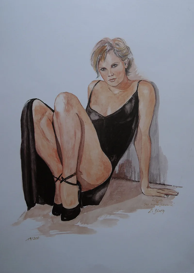 Lieselotte Gluth, Das Kleine Schwarze, Kunstdruck