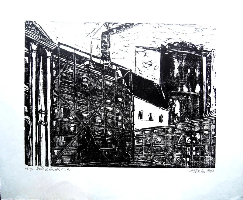 H. Fischer, Fabrik, Holzschnitt