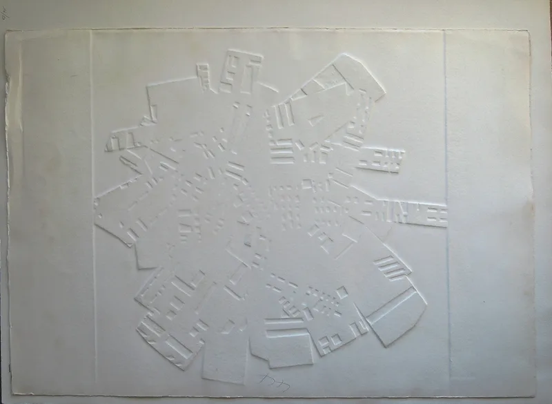 PAOLO SCIRPA, Ohne Titel, Prägedruck/Radierung
