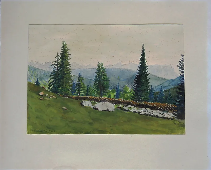 F. Herschel, Payerbach Niederösterreich, Aquarell