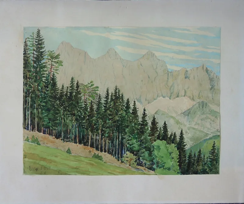 F. Herschel, Rax Niederösterreich, Aquarell
