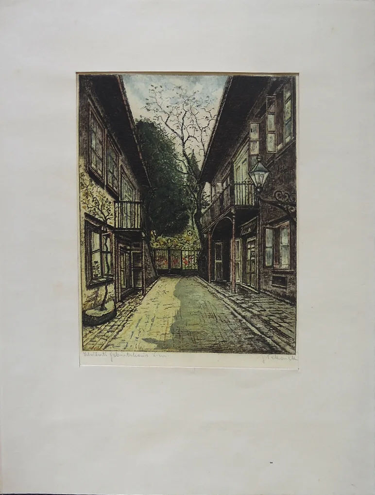 J. Pekarek Schuberts, J. Pekarek, Radierung koloriert originalsigniert