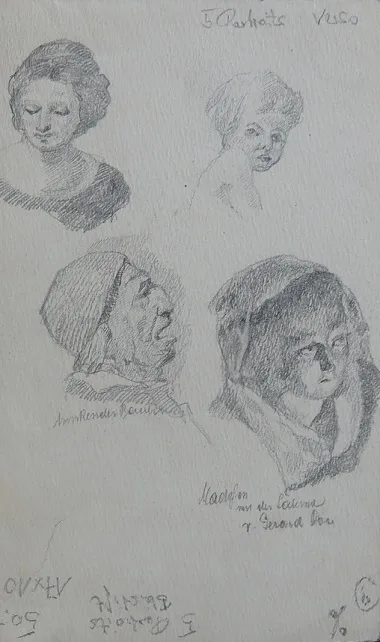 Josef Okar Wladar, Josef Oskar Wladar, 1900-2002, Bleistift auf Karton