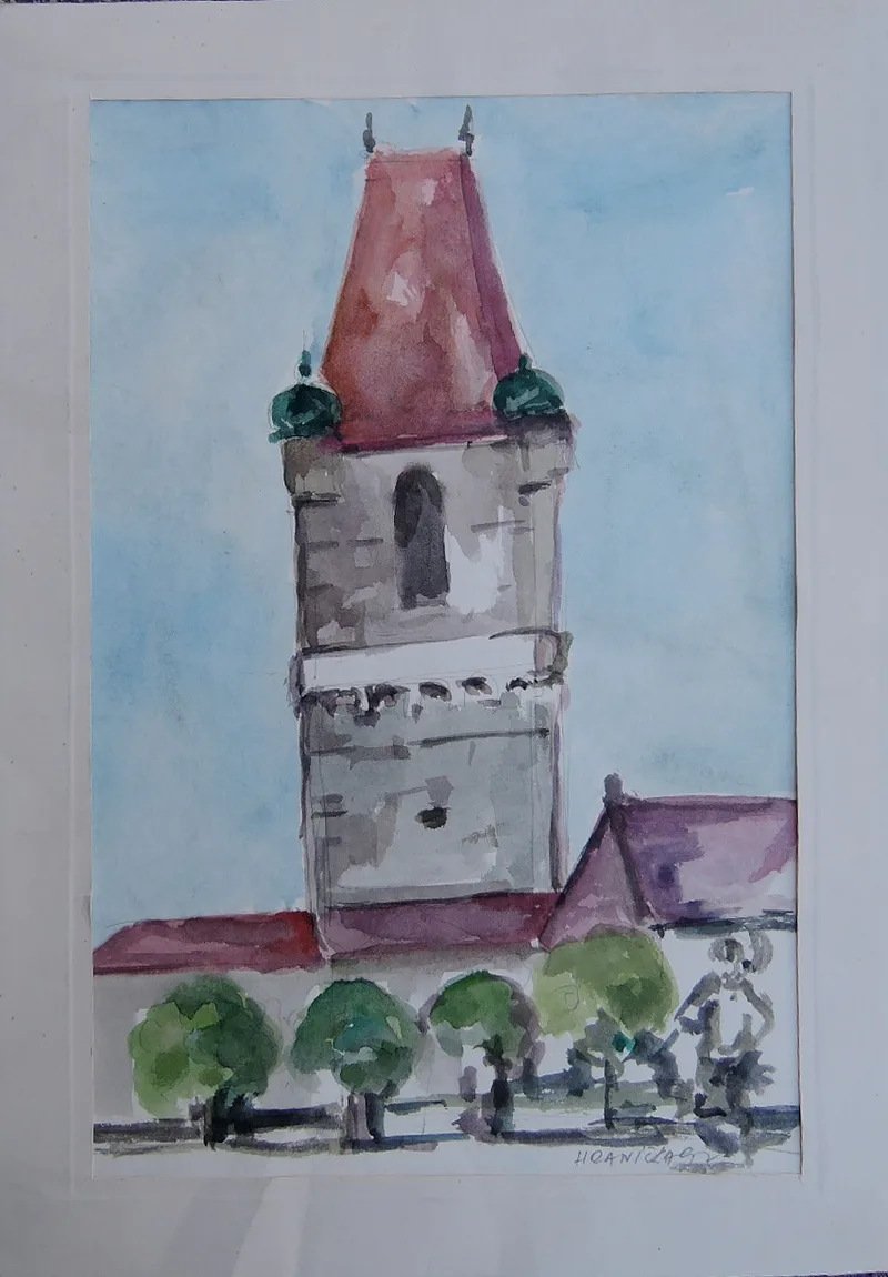 Jiri Hranicka, Burg Perchtoldsdorf bei Wien 1992 Nr. 2, Watercolour
