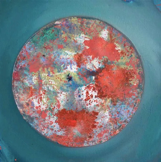 Richard Repey, Solaris 3, Öl auf Leinwand