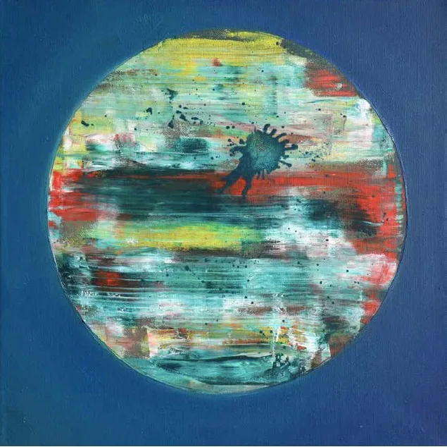 Richard Repey, Solaris 9, Öl auf Leinwand