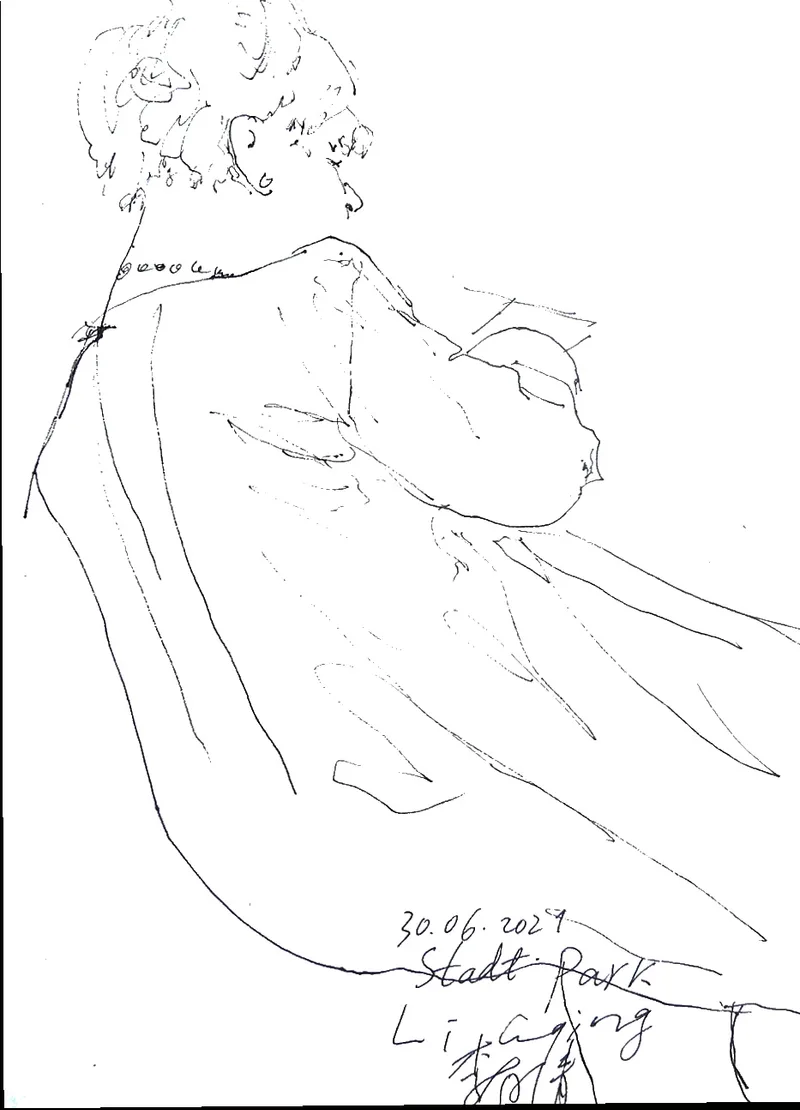 Li Cunqing, Nr. 7, Zeichnung auf Papier