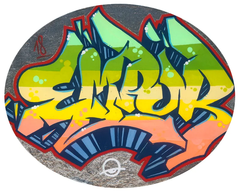Rubin, Mirror, Marker auf Leinwandkarton