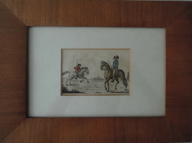 G.J. Schmutzer, Ohne Titel, Kupferstich, handkoloriert