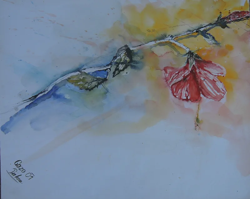 Pirkner, Stielblume, Aquarell