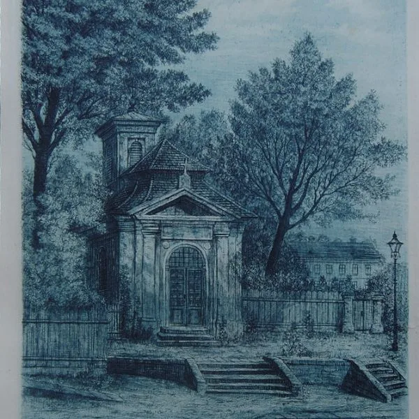 Robert Aust, Nussdorferkapelle Wien, Etching