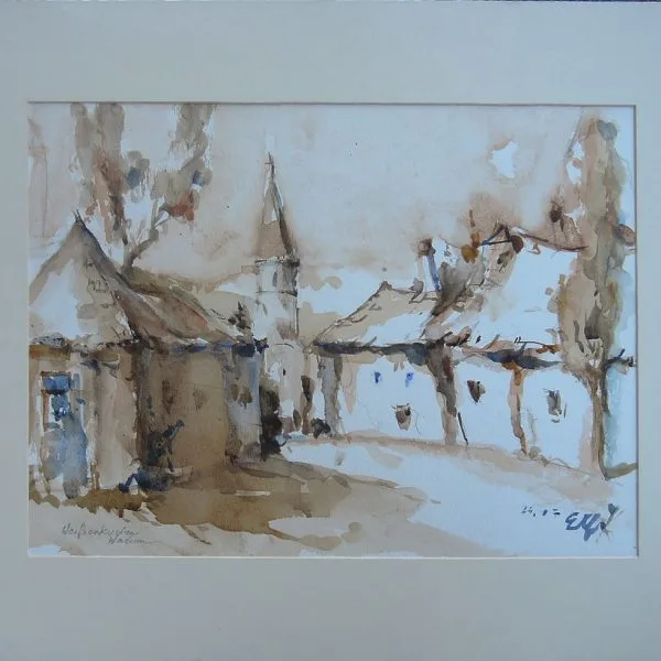 Unbekannt, Weißenkirchen/Wachau, Aquarell