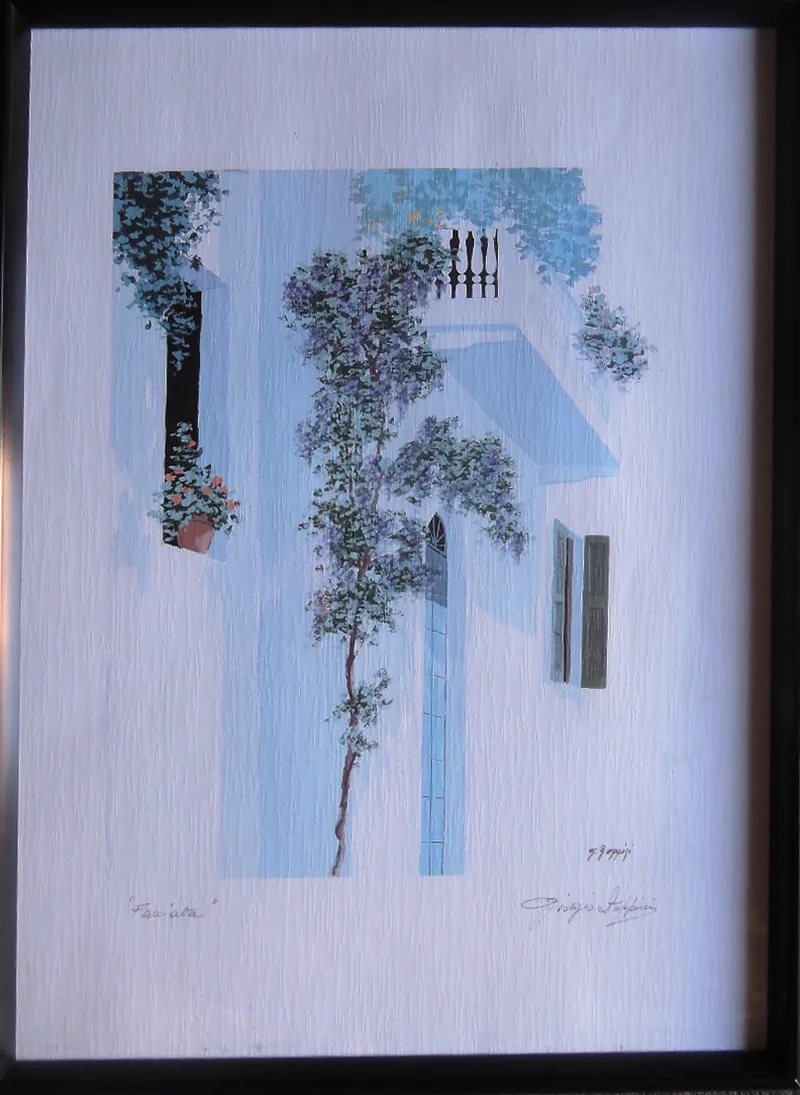 Zuppini, Facciata/ die Hausfassade, Kunstdruck originalsigniert