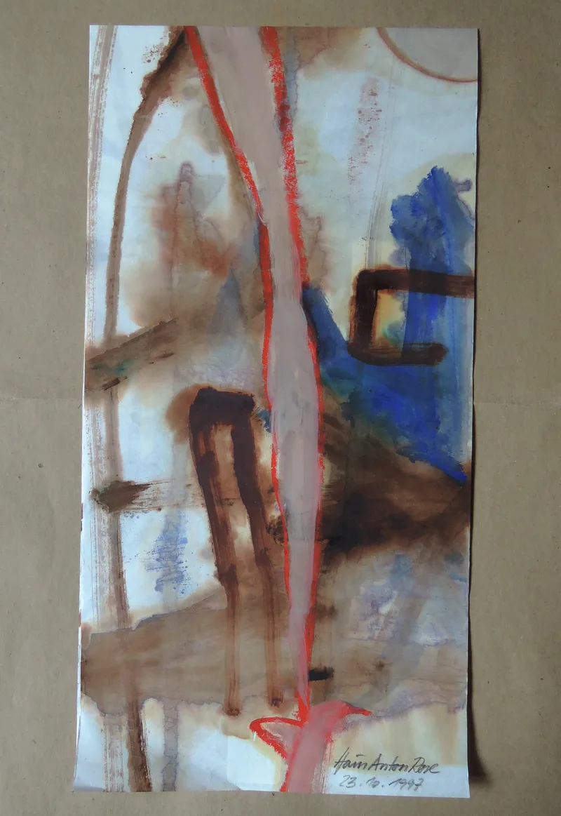 Hans Anton Rose, Motiv I, Mixed media on paper