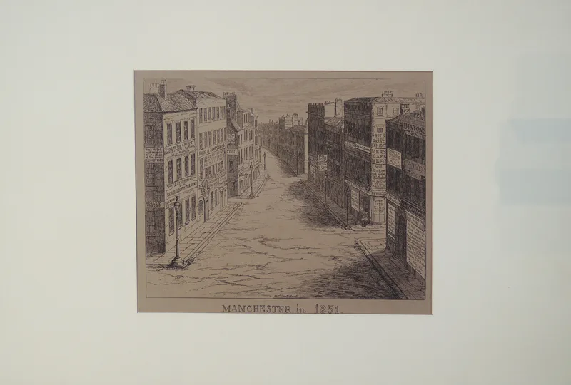 George Cruikshank, Manchester 1851 Weltausstellung, 8 art prints after etchings, with mount