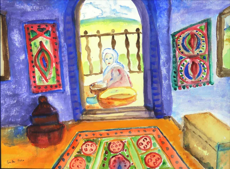 Susanne Sayici, Ausblick, Aquarell