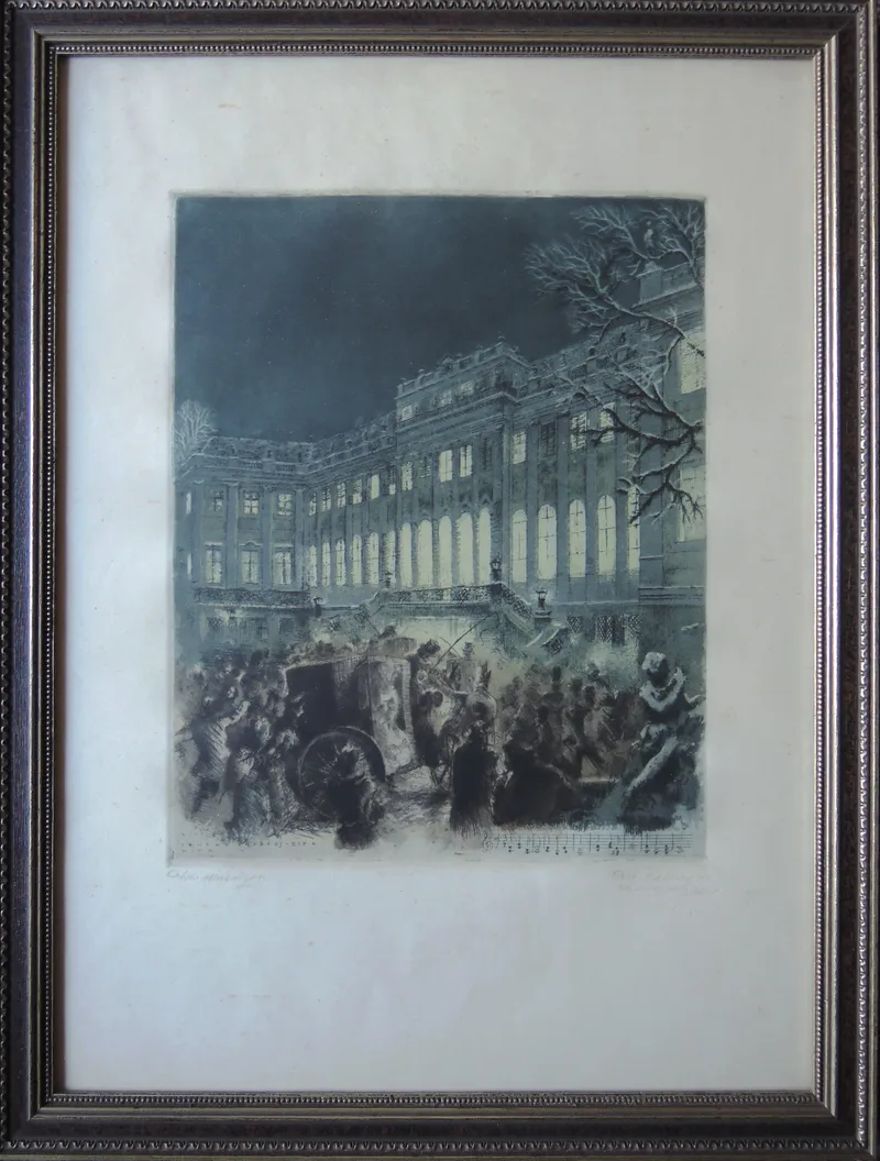 Erhard Amadeus-Dier, Kaiserwalzer Johann Strauß, Radierung