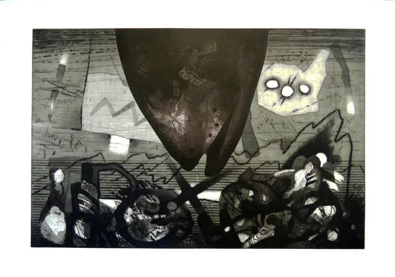Heinrich Heuer, Fisch, Etching