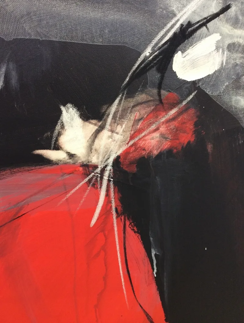 Roswitha Klein, Rosso, Acryl auf Leinen