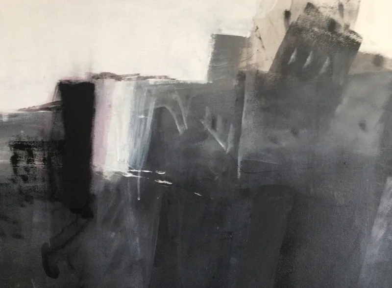 Roswitha Klein, Grautöne, Acryl auf Leinen