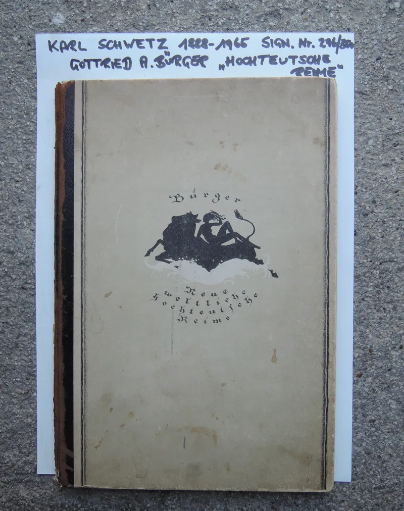 Gottfried August Bürger, Gottfried August Bürger, Offset print on handmade paper, 5 illustrations